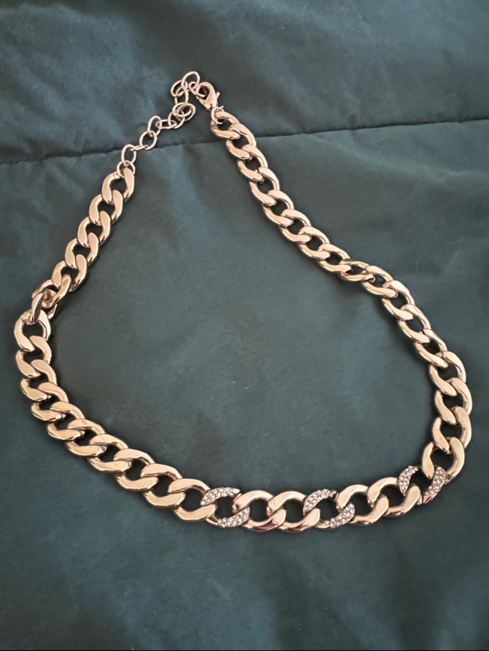 Gold-Tone Pave Chain Necklace - Women Jewelry